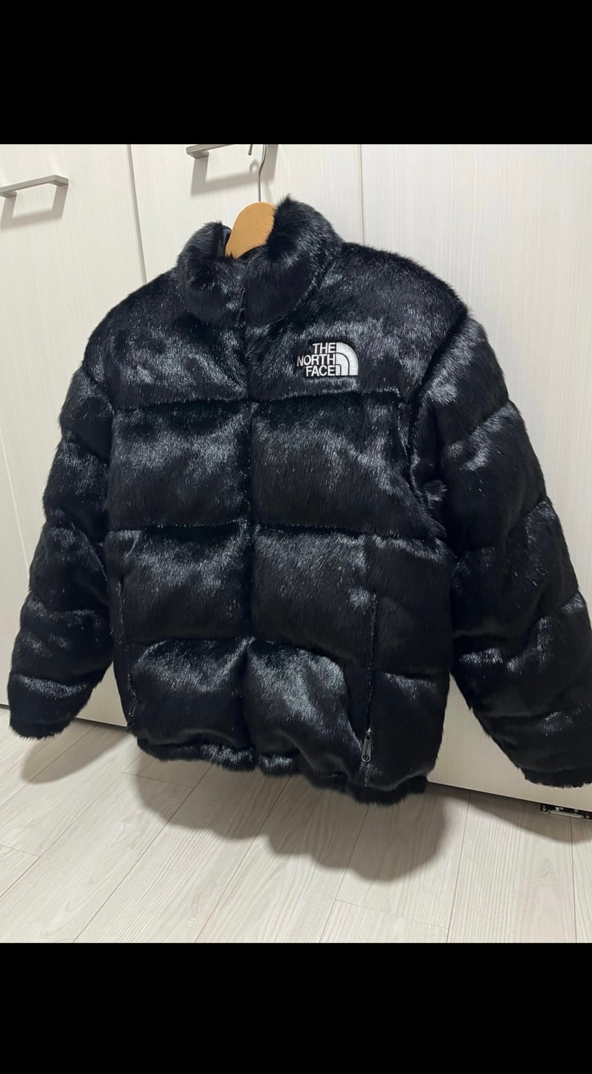 Supreme x The North Face Faux Fur Nuptse Jacket "Black"