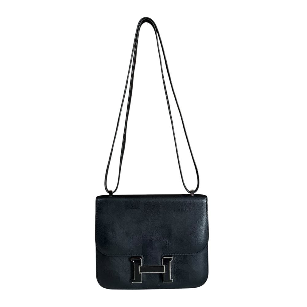 エルメス インプリメ《On a Summer Day》 コンスタンスIII 18 ショルダーバッグ ブラック レディース HERMES  中古