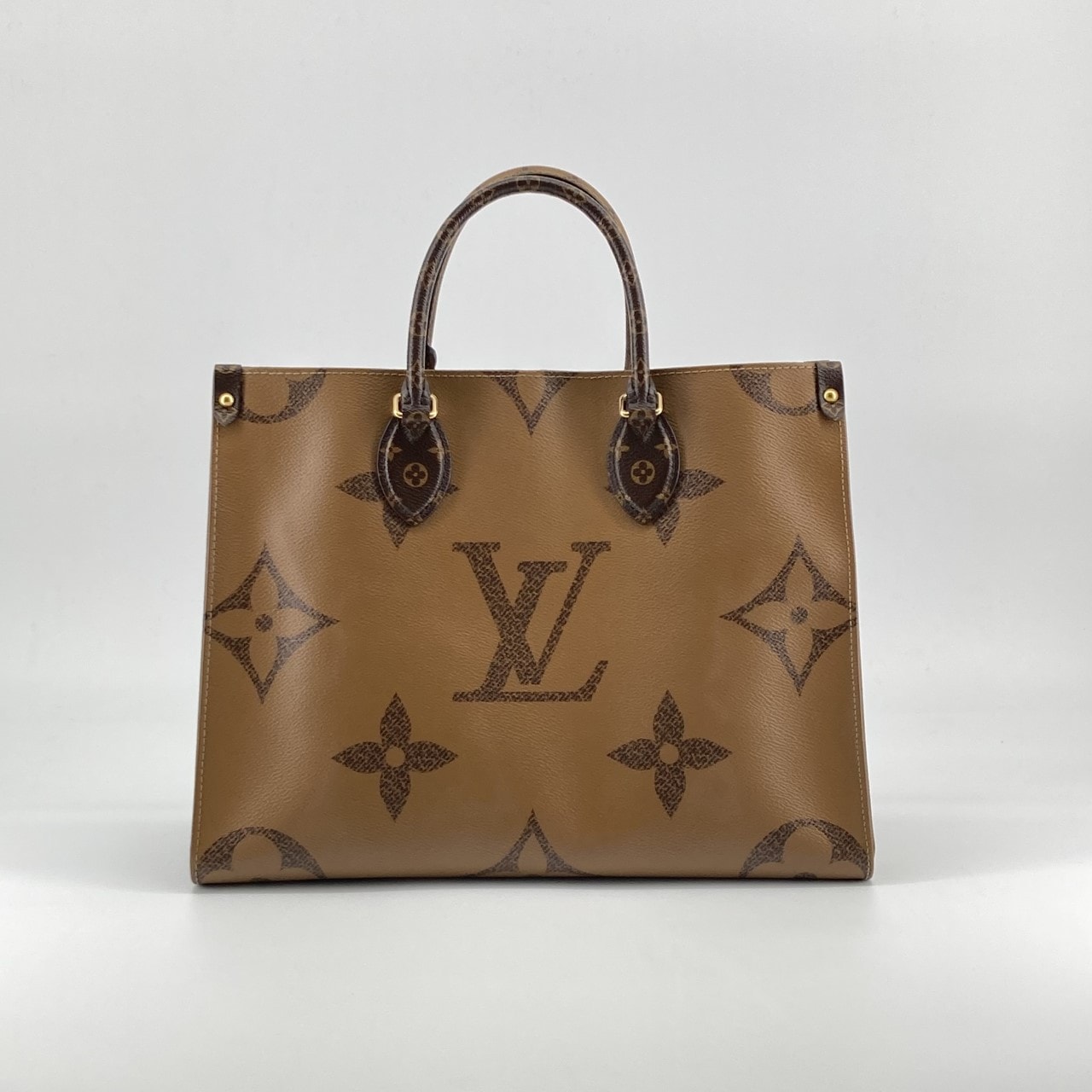 LOUIS VUITTON(ルイ・ヴィトン) オンザゴーMM モノグラムジャイアント リバース 2way M45321 トートバッグ ベージュ×ブラウン
