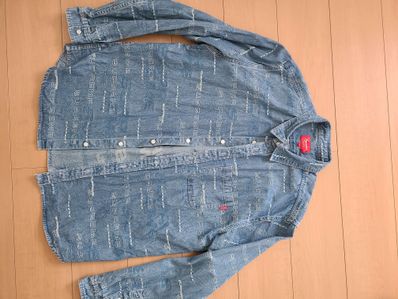 Supreme Dimensions Logo Denim Shirt "Blue"