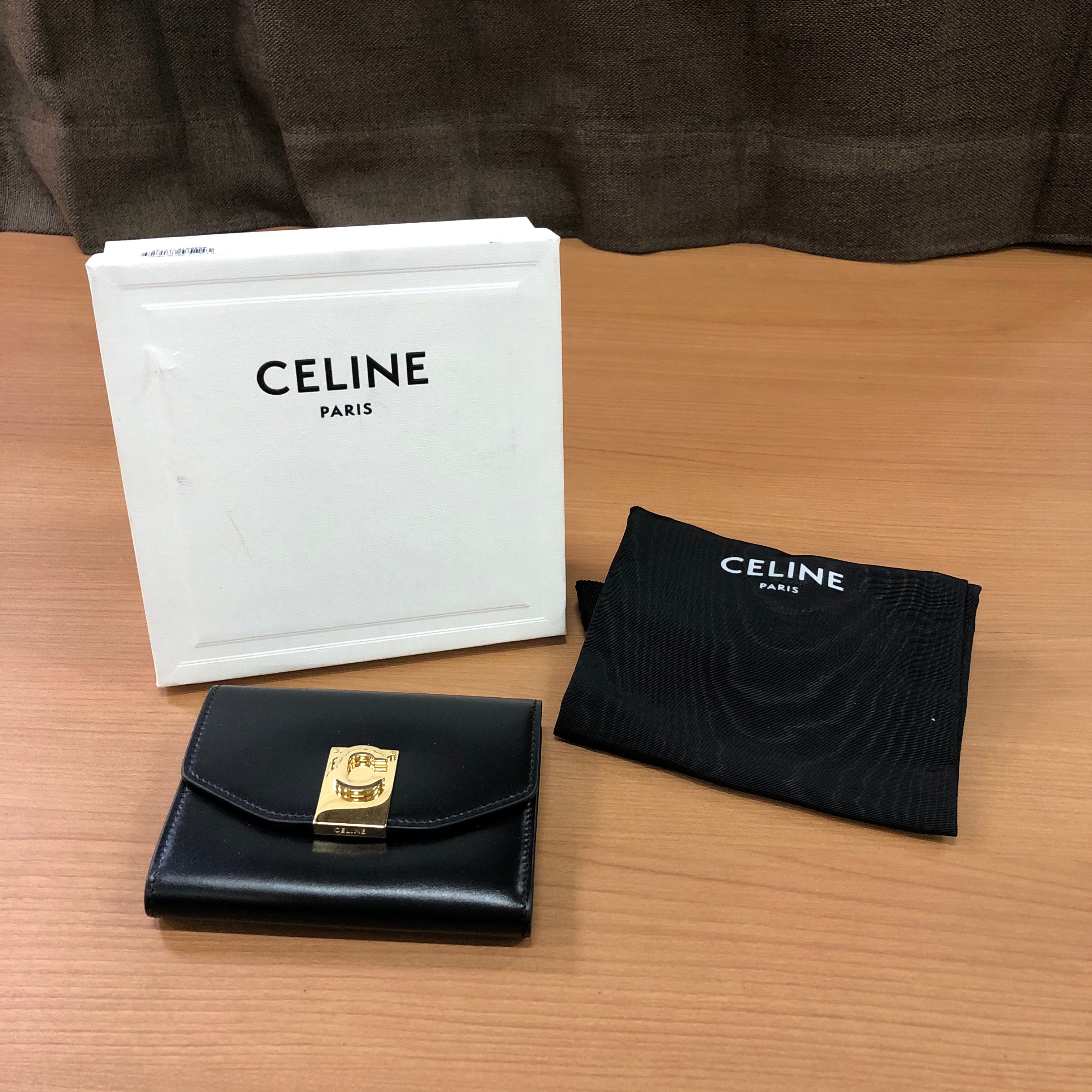 Celine C Small Wallet "Black"
