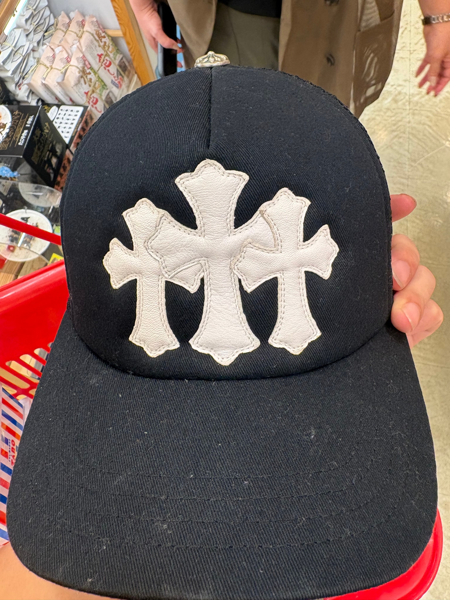 Chrome Hearts Cemetery Cross Mesh Cap (Scroll Label) "Black/White"