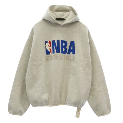 FEAR OF GOD フィアオブゴッド パーカー ESSENTIALS エッセンシャルズ × NBA パーカー フーディー ホワイト系 S【中古】