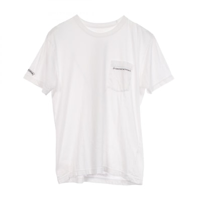 クロムハーツ CHROME HEARTS セメタリークロス バックプリント 半袖Tシャツ 衣料品 トップス コットン メンズ ホワイト系 【中古】