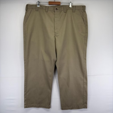 古着 カーハート Carhartt パンツ ワンポイントロゴ ワークパンツ チノパン 作業着 大きいサイズ w48 L30 ベージュ メンズ