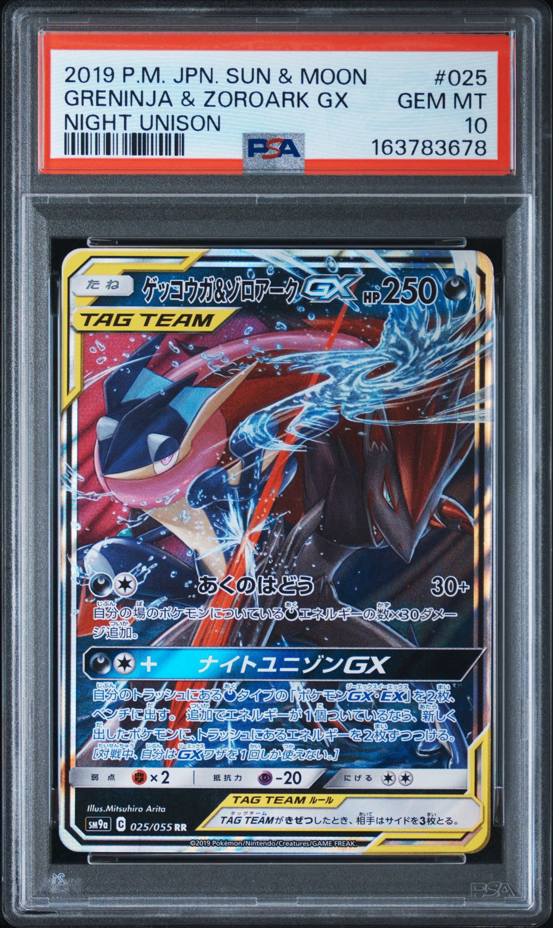ゲッコウガ&ゾロアークGX RR [SM9a 025/055](強化拡張パック「ナイトユニゾン」)