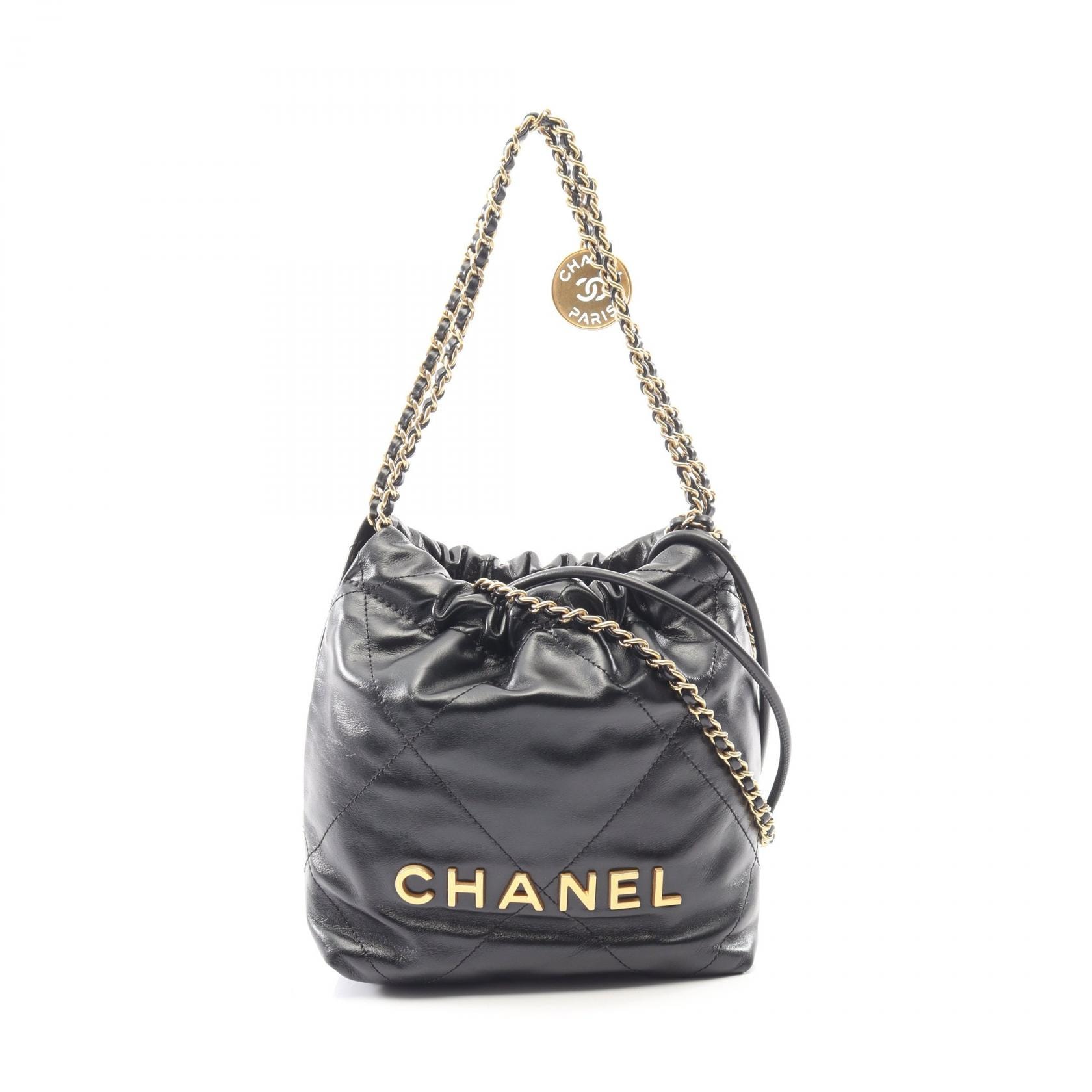 シャネル CHANEL CHANEL 22 ミニ ショルダーバッグ バッグ レザー レディース ブラック系 AS3980 【中古】