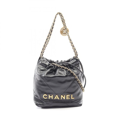 シャネル CHANEL CHANEL 22 ミニ ショルダーバッグ バッグ レザー レディース ブラック系 AS3980 【中古】