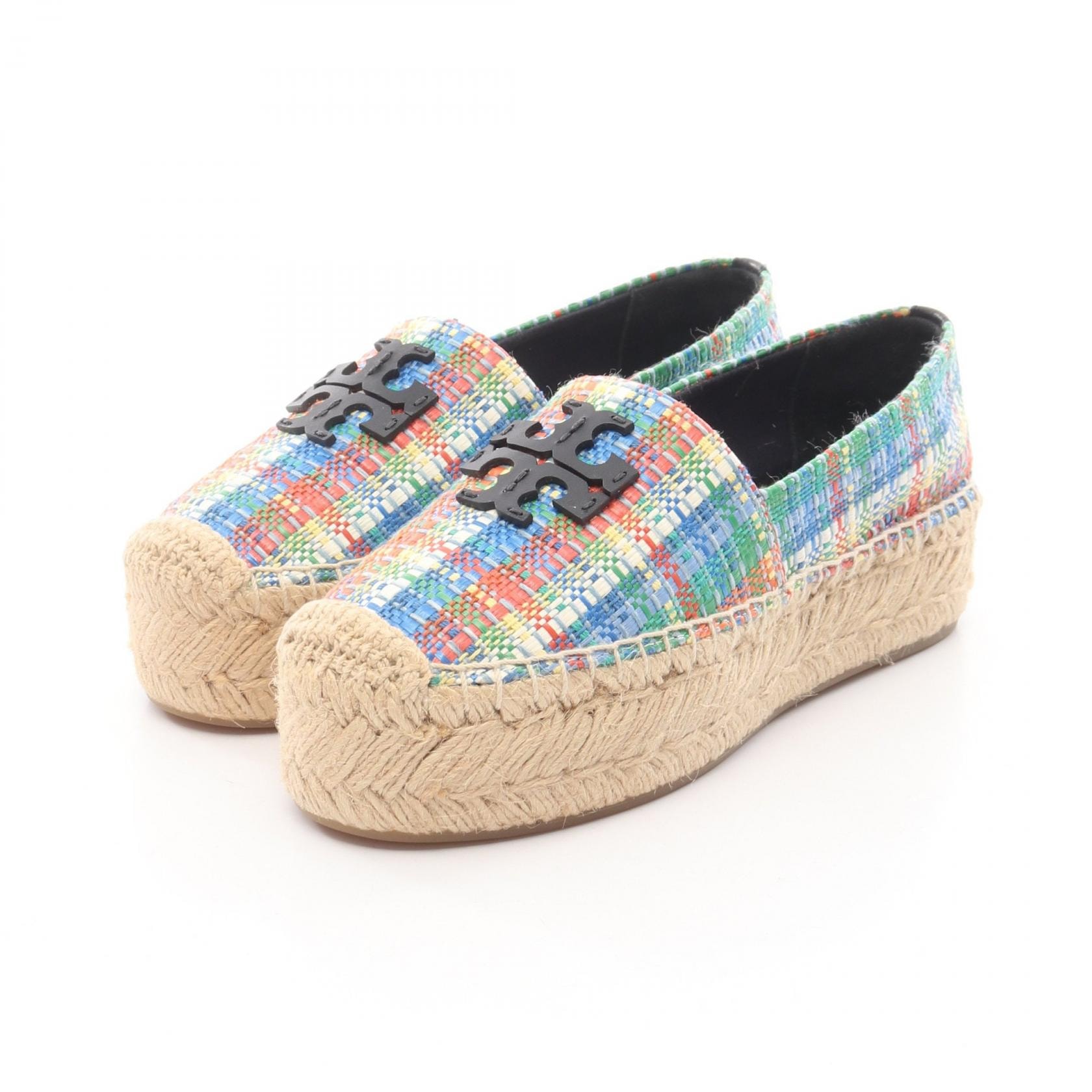 トリーバーチ Tory Burch エスパドリーユ スリッポン 靴 ファブリック レディース マルチカラー 【中古】