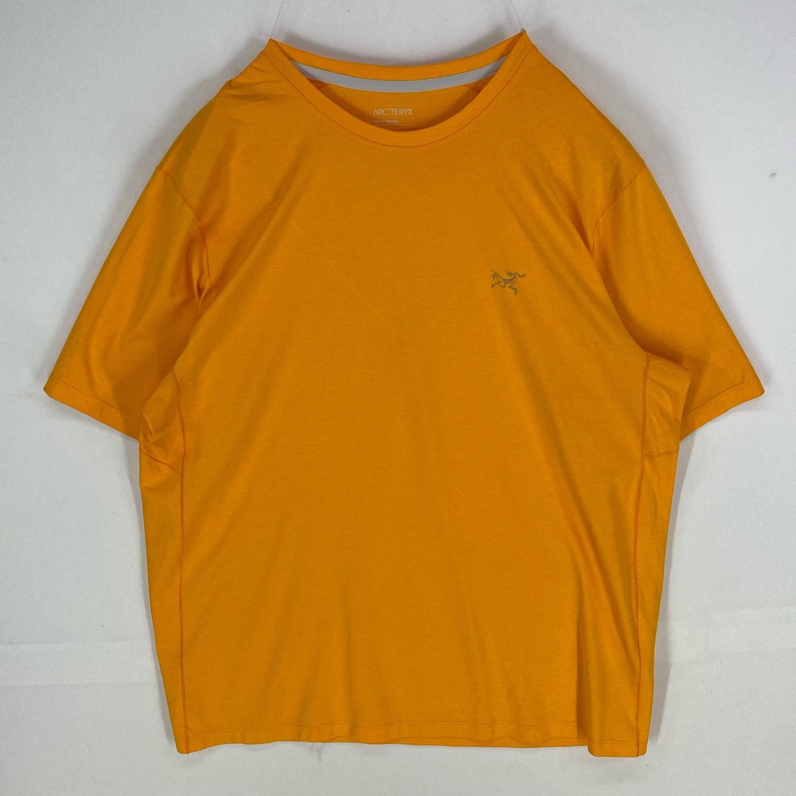古着 アークテリクス ARC'TERYX 半袖Tシャツ ワンポイントロゴ アウトドア ショートスリーブ L  イエロー系 メンズ