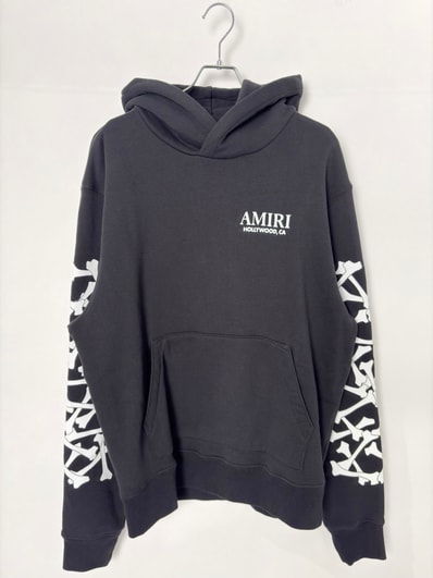 AMIRI Bones Stacked Hoodie "Black"