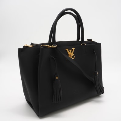 美品 LOUIS VUITTON ルイ・ヴィトン パルナセア ロックミート ノワール M54569 ハンドバッグ ブラック カーフレザー レディース