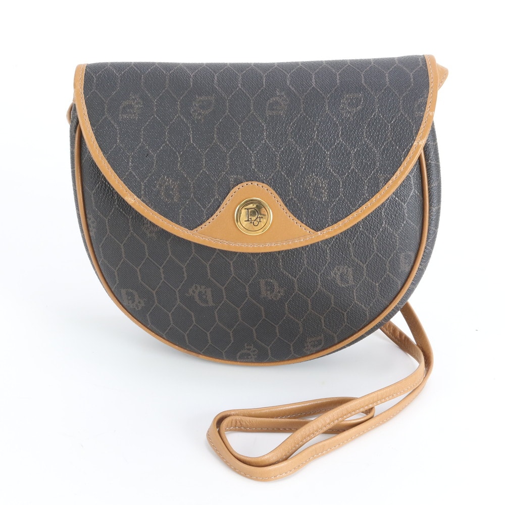 ■美品 クリスチャンディオール ハニカム柄ショルダーバッグ