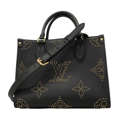 【6dc2928】ルイヴィトン ハンドバッグ モノグラム・アンプラント オンザゴーPM M46733 ノワール 2wayバッグ【中古】レディース