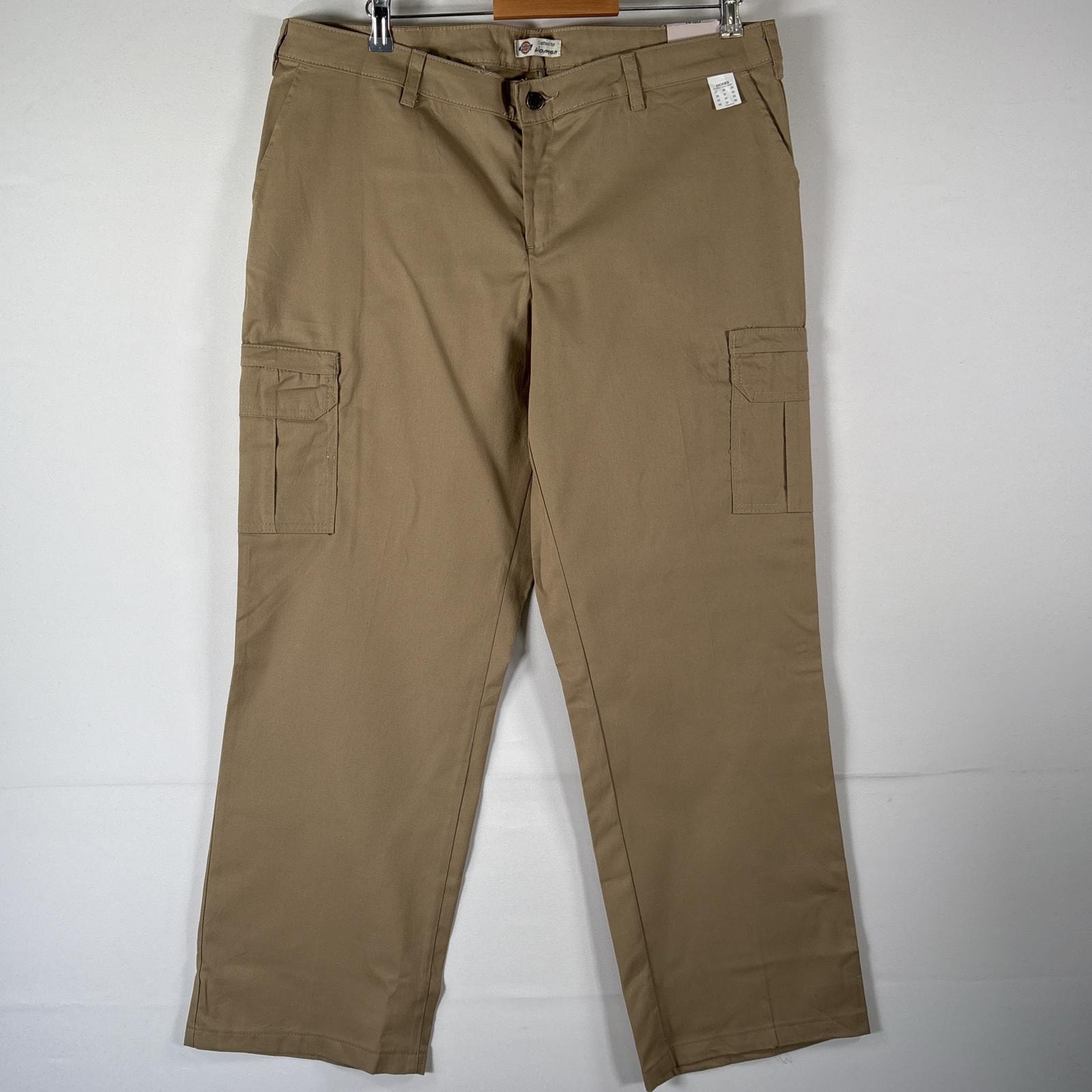 古着 ディッキーズ Dickies ワークパンツ デッドストック タグ付 長ズボン ペインター 作業者 ワンポイントロゴ 16uu  ベージュ系 レディース