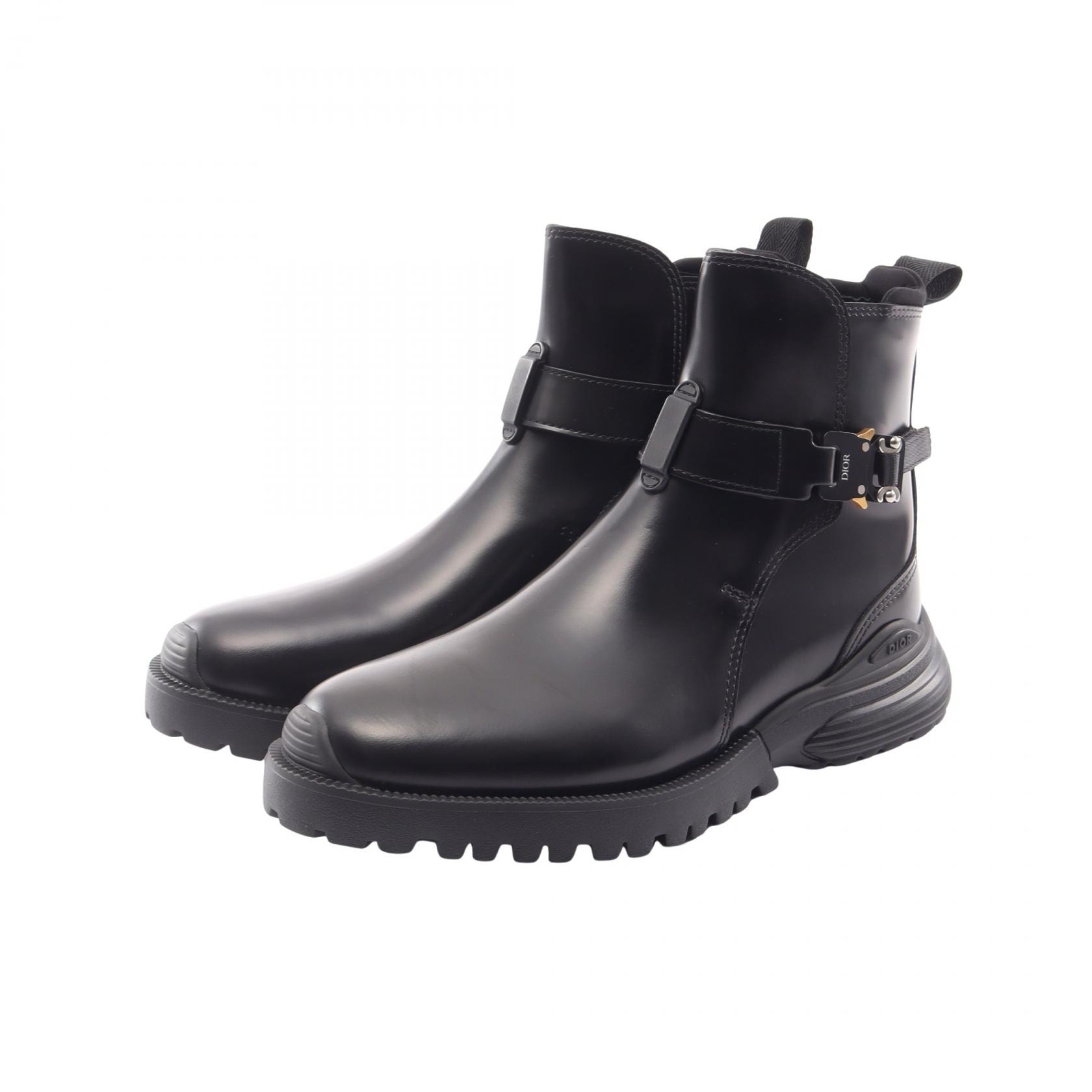 ディオール Dior Dior Combat ジョッパーブーツ ブーツ 靴 レザー メンズ ブラック系 【中古】