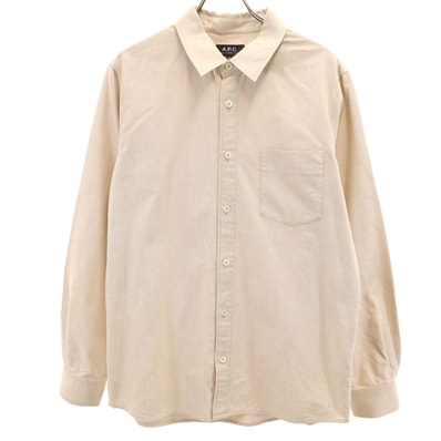 A.P.C. アーペーセー 長袖 コットンシャツ M ベージュ