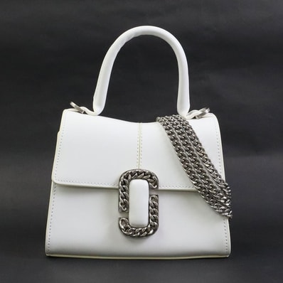 マークジェイコブス MARC JACOBS ハンドバッグ ショルダーバッグ レザー ホワイト レディース【中古】 56226g