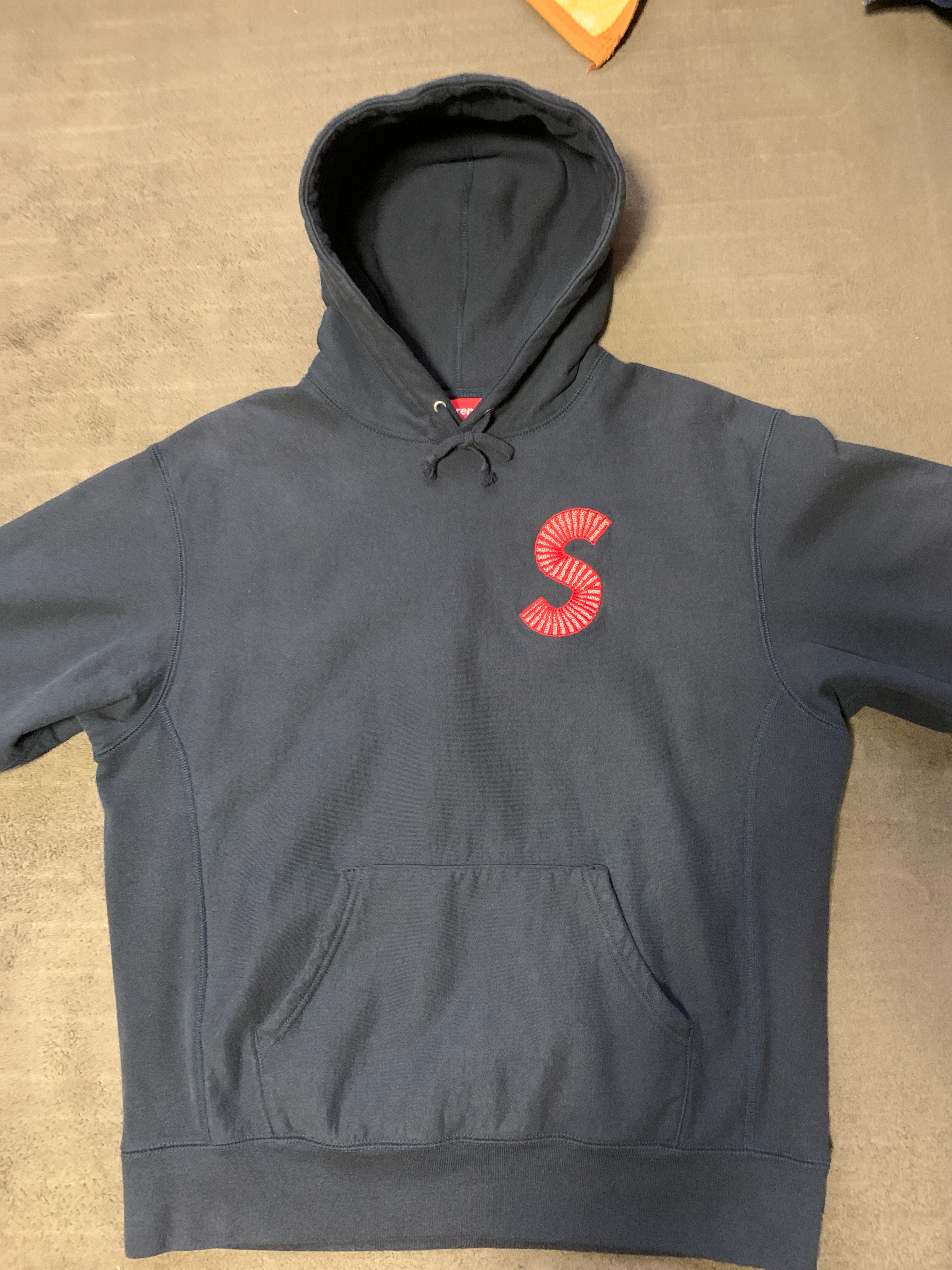 Supreme S Logo Hooded Sweatshirt "Navy" (20FW)