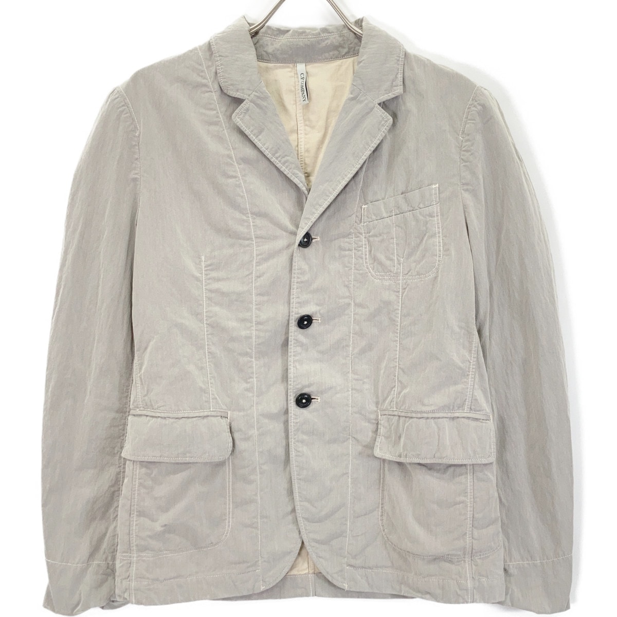 シーピーカンパニー 14WCPUZ01437 ベージュ コットンナイロン 3Bテーラードジャケット 48