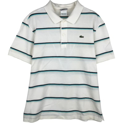 古着 ラコステ LACOSTE フランス企画 半袖 ボーダー ポロシャツ 5 メンズL相当/eaa477713