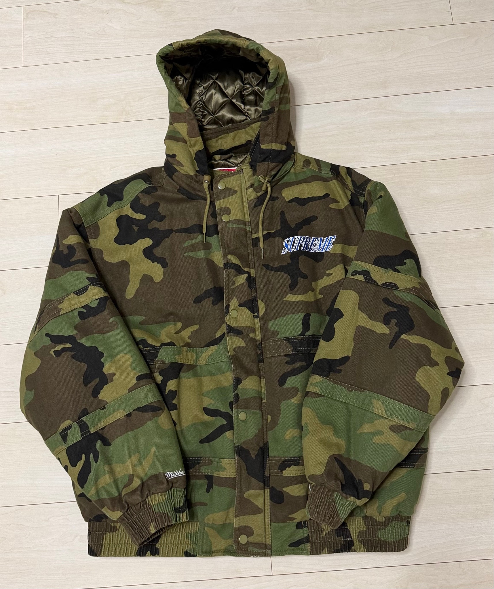 Supreme x Mitchell & Ness Twill Stadium Jacket "Camo"