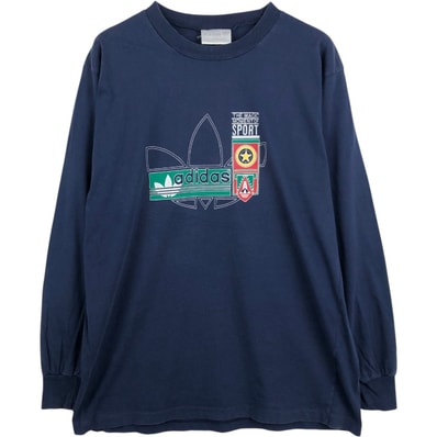 古着 80年代 アディダス adidas ロングTシャツ ロンT メンズM相当 ヴィンテージ/eaa681253