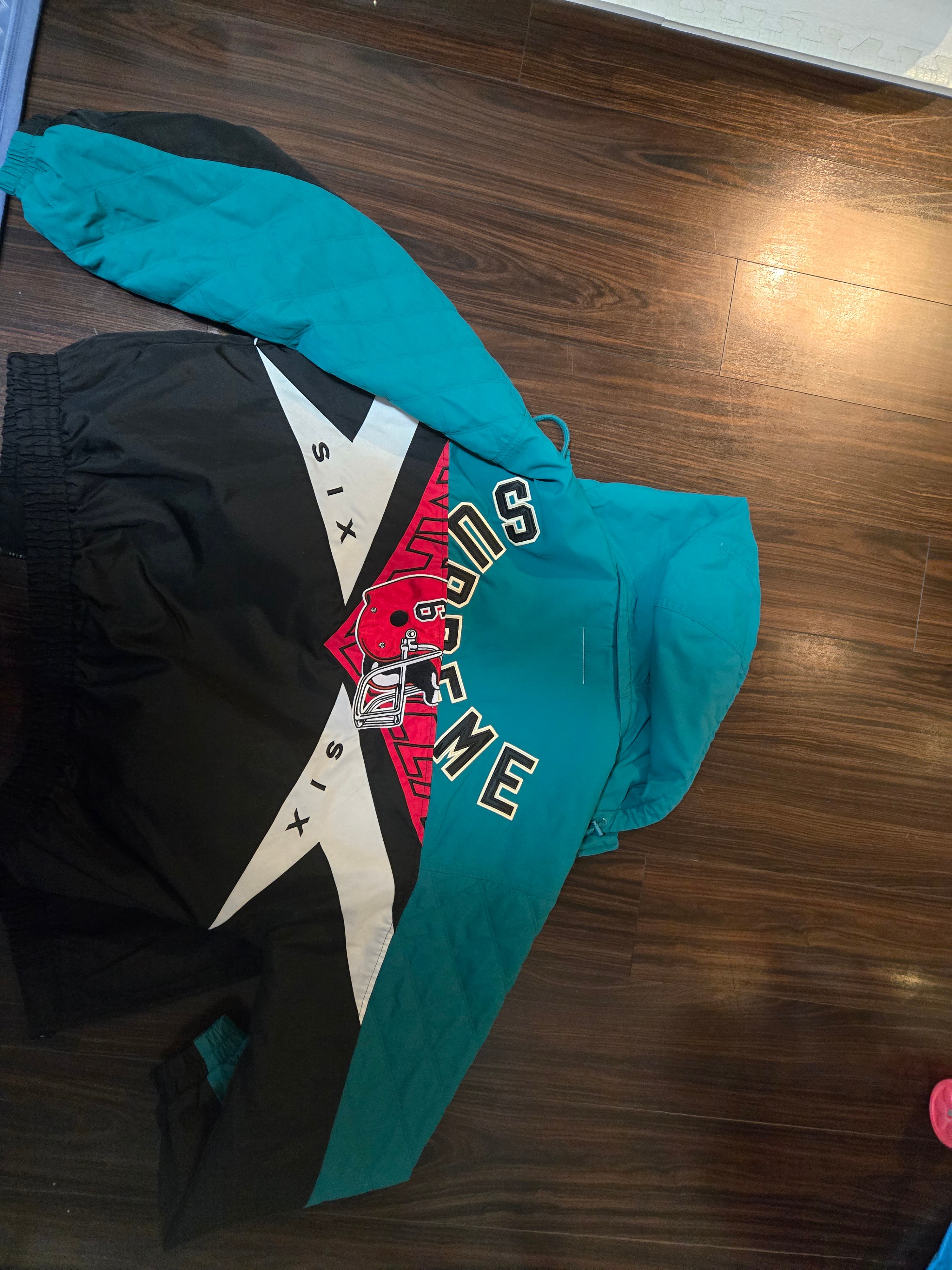 Supreme x MM6 Maison Margiela Split Stadium Jacket "Black"