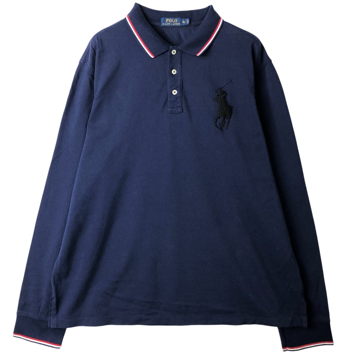 古着 ラルフローレン Ralph Lauren POLO RALPH LAUREN ビッグポニー 長袖 ポロシャツ メンズXL相当/eaa617204