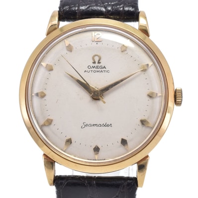 オメガ OMEGA ヴィンテージ シーマスター Cal.351 ハーフローター シルバー 自動巻き メンズ 良品 腕時計 O#148015