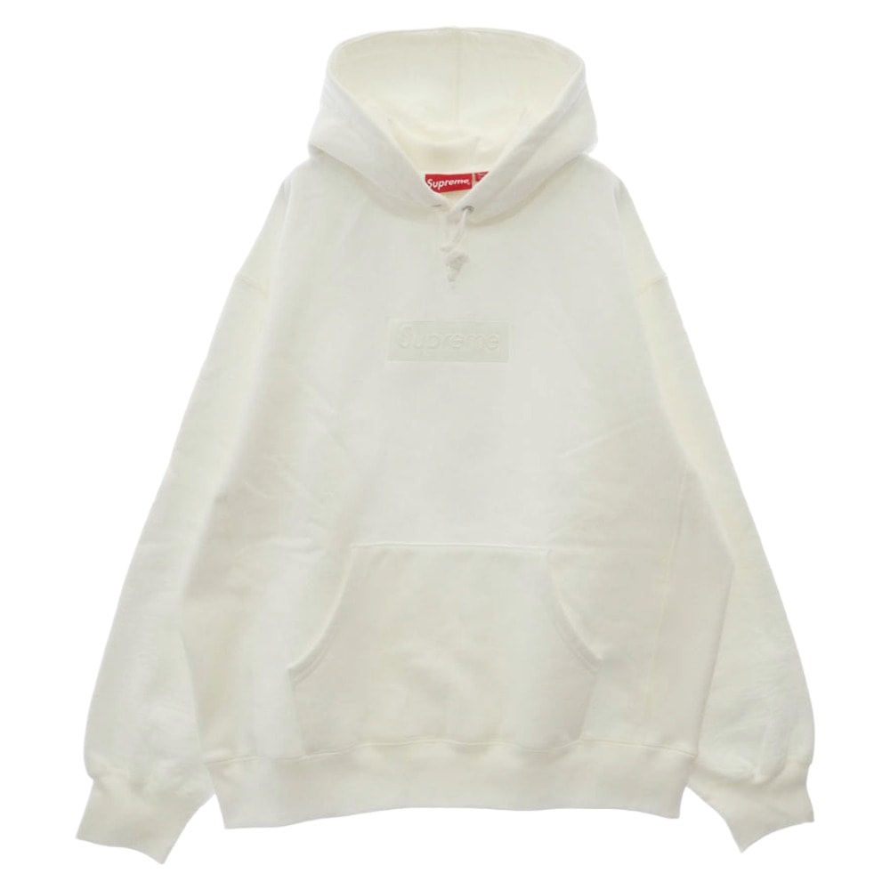 Supreme シュプリーム パーカー 23AW Box Logo Hooded Sweatshirt ボックスロゴ フーデッド スウェットシャツ パーカー ホワイト系 L【新古品】【未使用】【中古】