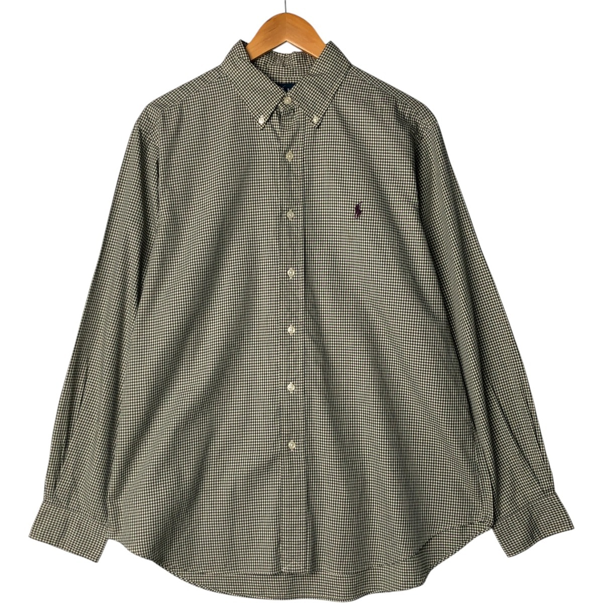 古着 ラルフローレン Ralph Lauren CLASSIC FIT クラシックフィット 長袖 ボタンダウンチェックシャツ メンズL相当/eaa575219