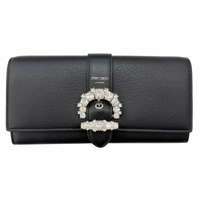 極美品 ジミーチュウ 長財布 ブラック レディース