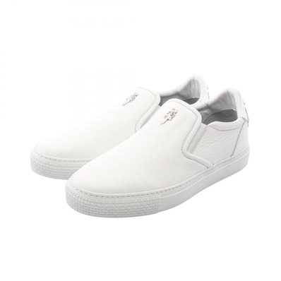 クロムハーツ CHROME HEARTS CHプラスパッチ ダガー スリッポン 靴 レザー メンズ ホワイト系 【中古】