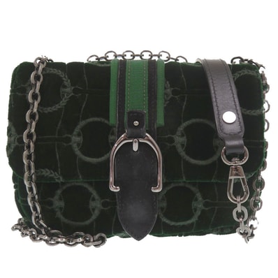 ロンシャン アマゾーヌ ベロア ダークグリーン ショル