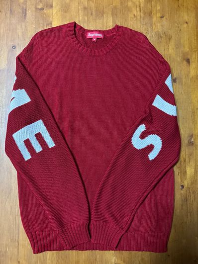 Supreme Back Logo Sweater "Red"