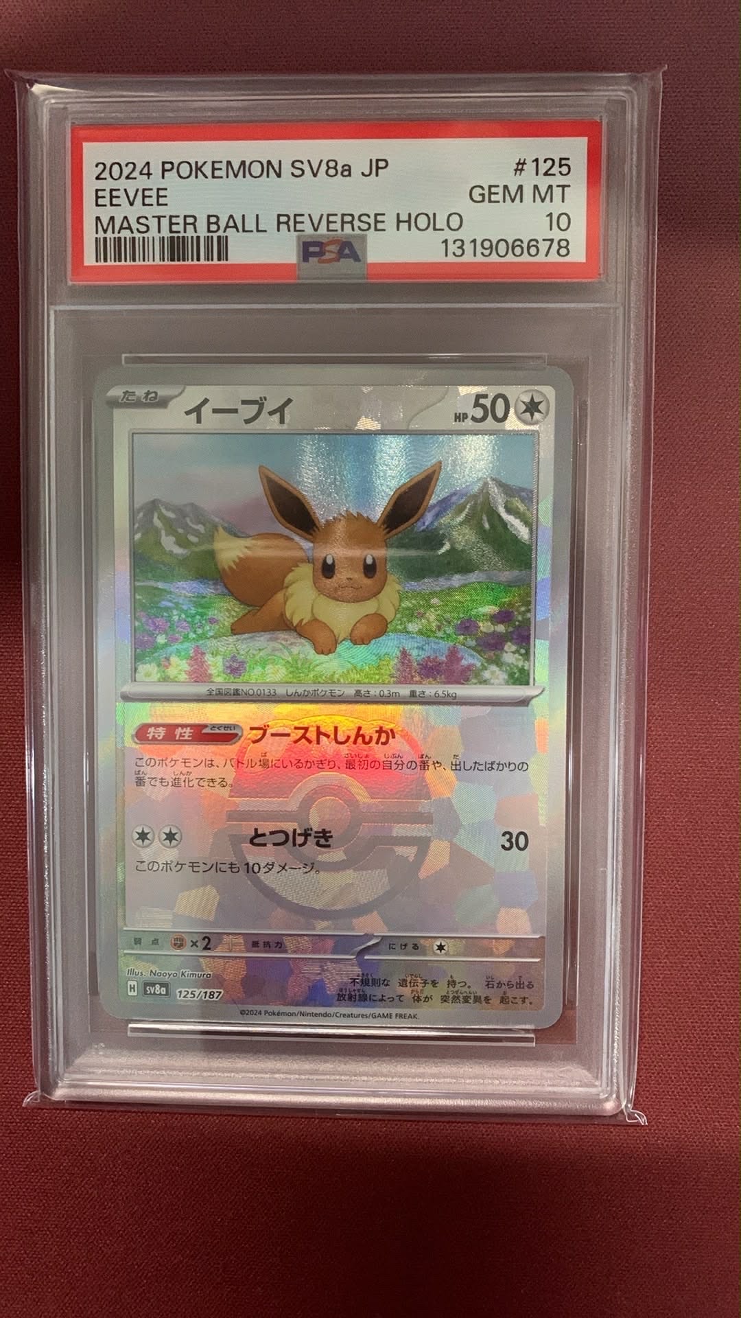 イーブイ :マスターボールミラー [SV8a 125/187](ハイクラスパック「テラスタルフェスex」)