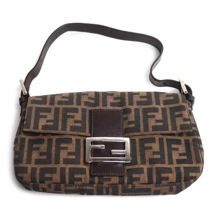 FENDI フェンディ マンマバケット ズッカ柄 ハンドバッグ ブラウン 26424 レディース【中古】