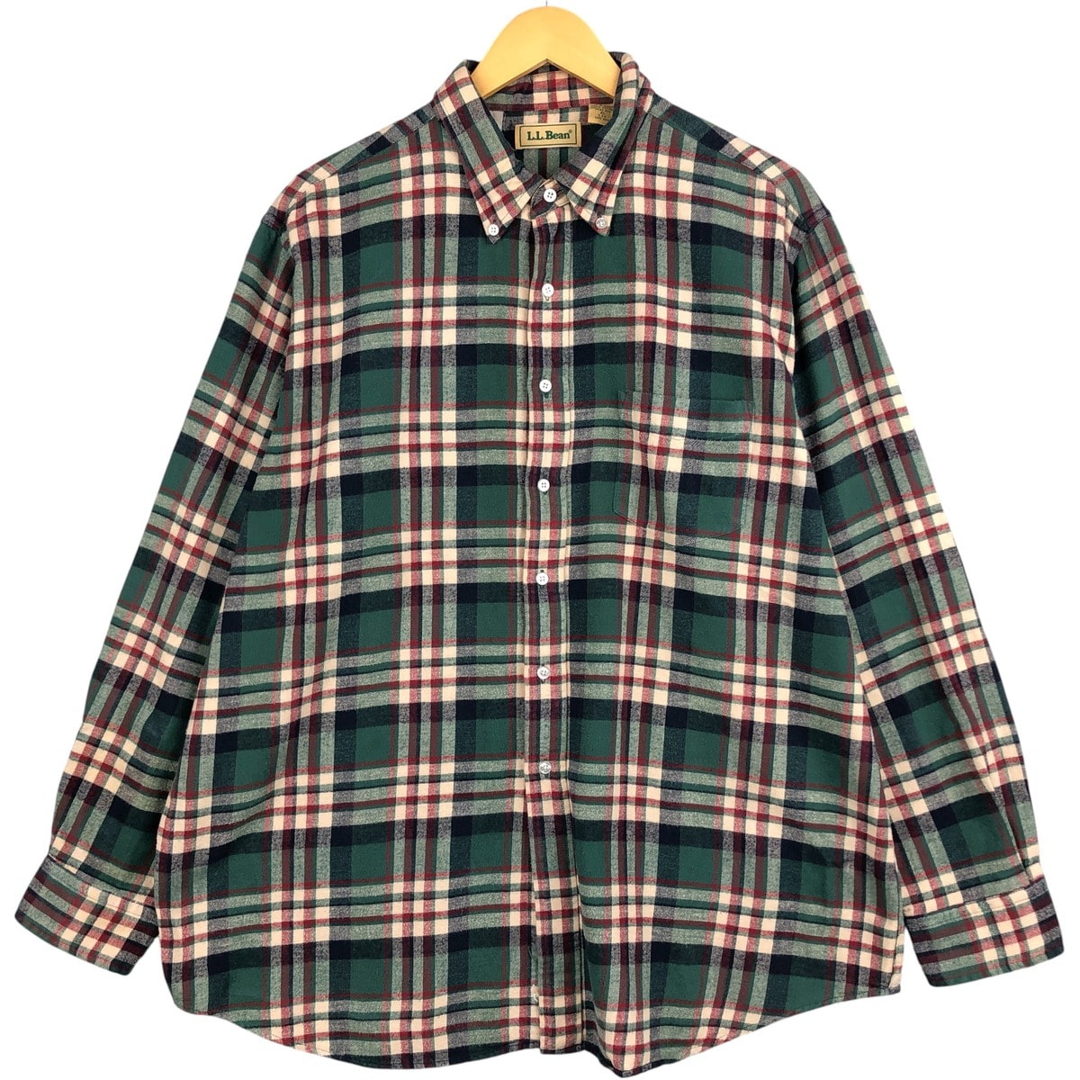 古着 80~90年代 エルエルビーン L.L.Bean 長袖 ボタンダウン フランネルチェックシャツ メンズXL相当 ヴィンテージ/eaa597098