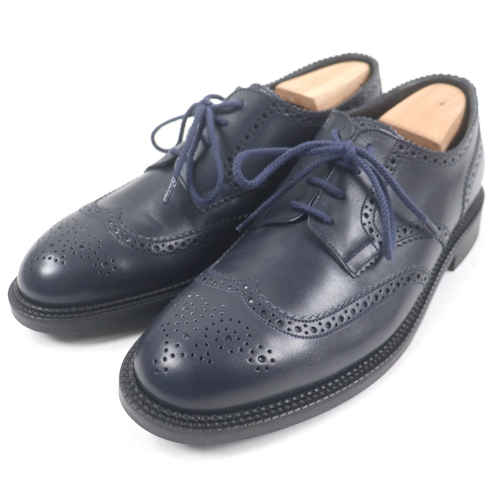 未使用品 ジェイエムウエストン
 ドレスシューズ マイルスコレクション 4アイレットダービー ネイビー メンズ 6 355