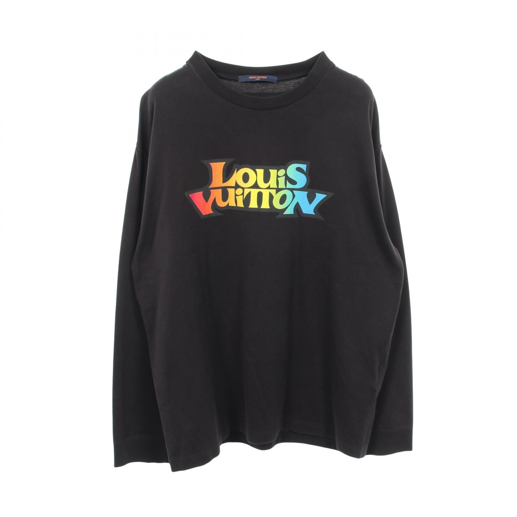 ルイ・ヴィトン LOUIS VUITTON LVフェード プリンテッド ロングスリーブ 長袖Tシャツ 衣料品 トップス コットン メンズ ブラック系 / マルチカラー RM231M NPG HOY31W 【中古】