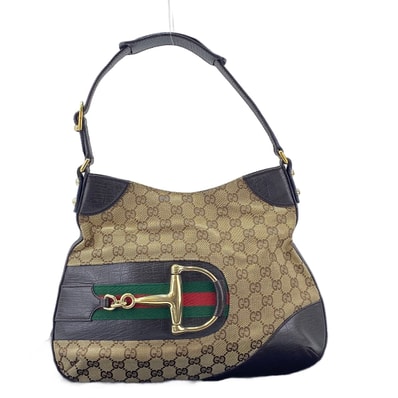 グッチ GUCCI キャンバス シェリーライン ショルダーバッグ【中古】