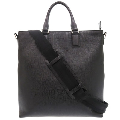 グッチ 387078 2WAY レザー ブラック ハンド