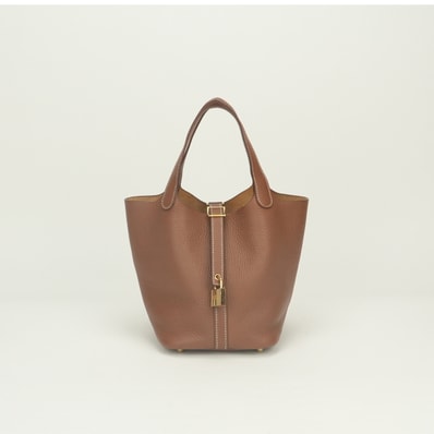 エルメス HERMES ピコタンロックPM 18 バッグ トートバッグ トリヨンクレマンス ゴールド Gold ブラウン Brown 茶 ゴールド金具 ハンドバッグ