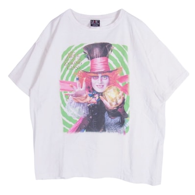 SAINT MICHAEL セントマイケル Tシャツ 23AW SM-A23-0000-C25 DSNY_SS TEE MAD HATTER アリスインワンダーランド マッドハッター プリント 半袖 Tシャツ ホワイト系 XXL【中古】