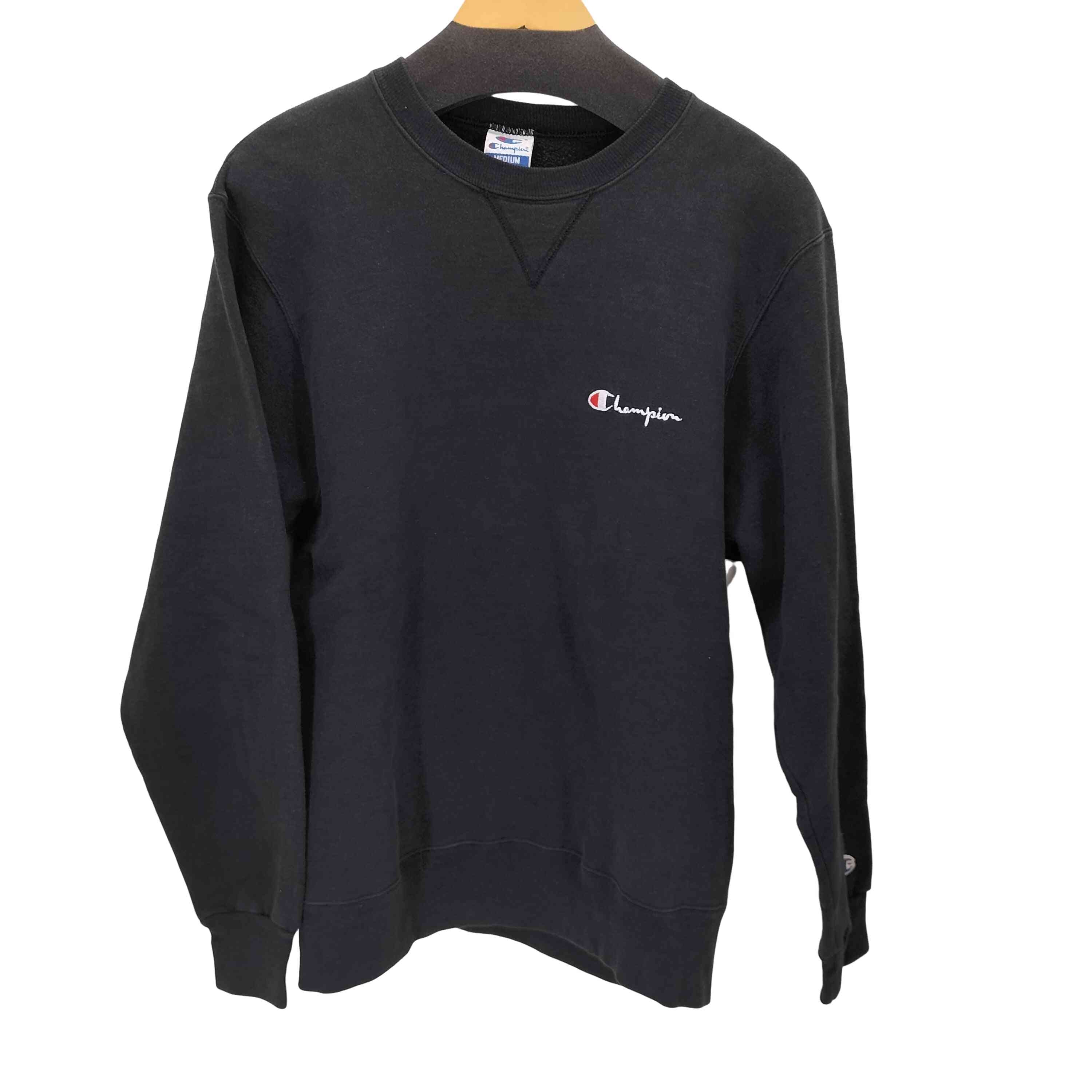 90S 刺繍タグ Vガゼット ロゴ刺繍 クルーネックスウェット【1141293042465】