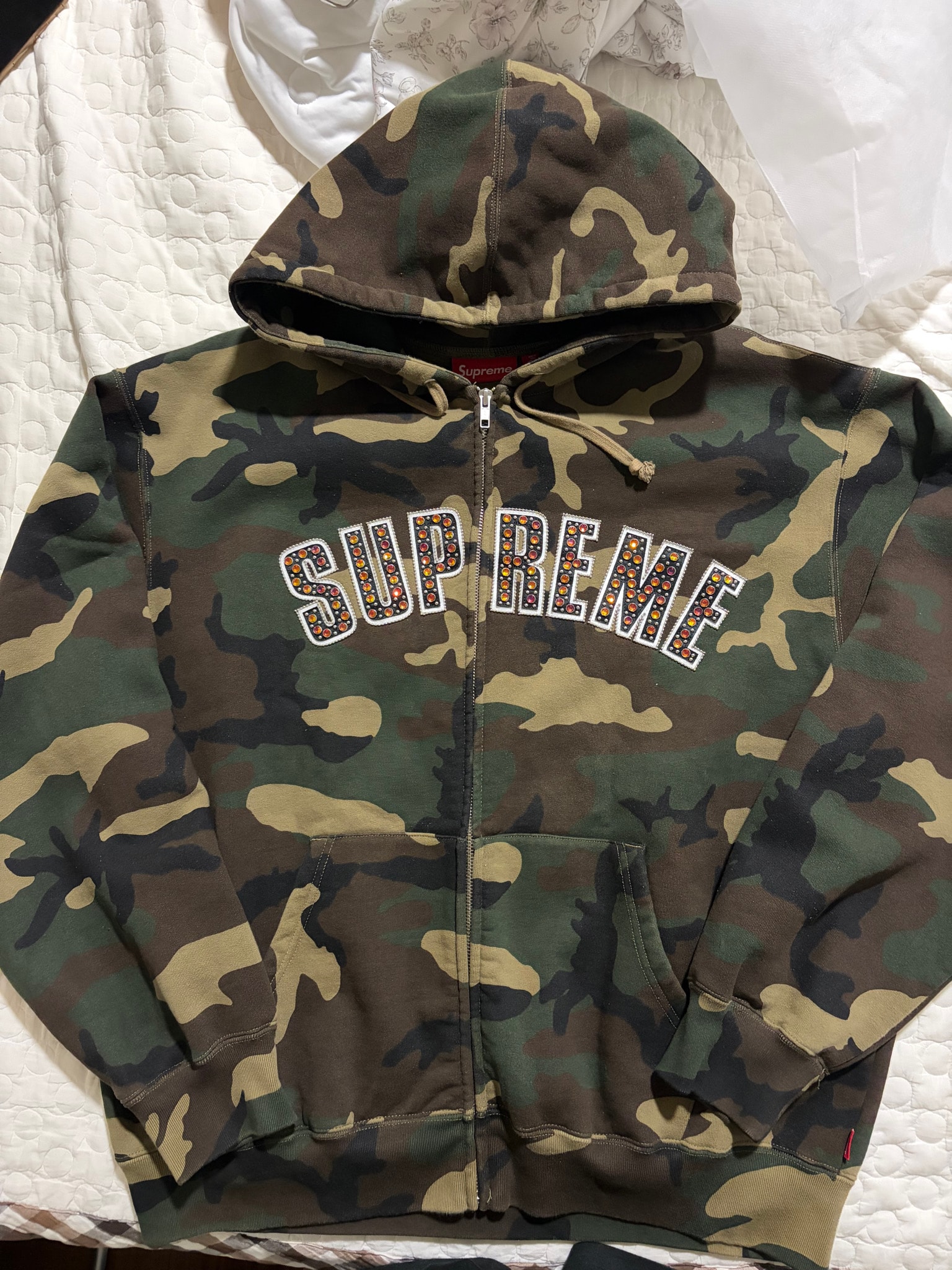 Supreme x B.B. Simon Zip Up Hooded Sweatshirt "Woodland Camo"