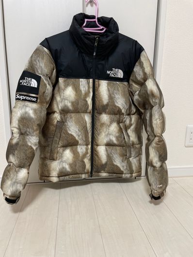 Supreme x The North Face Fur Print Nuptse Jacket "Brown"