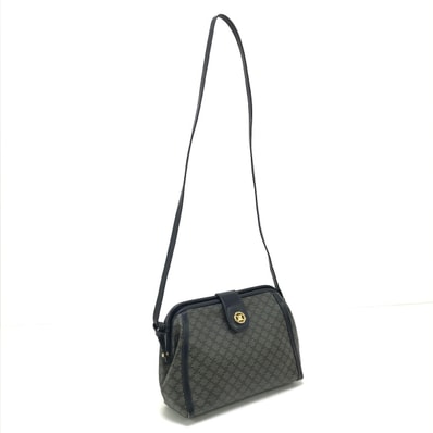 CELINE セリーヌ ショルダーバッグ マカダム柄 ネイビー