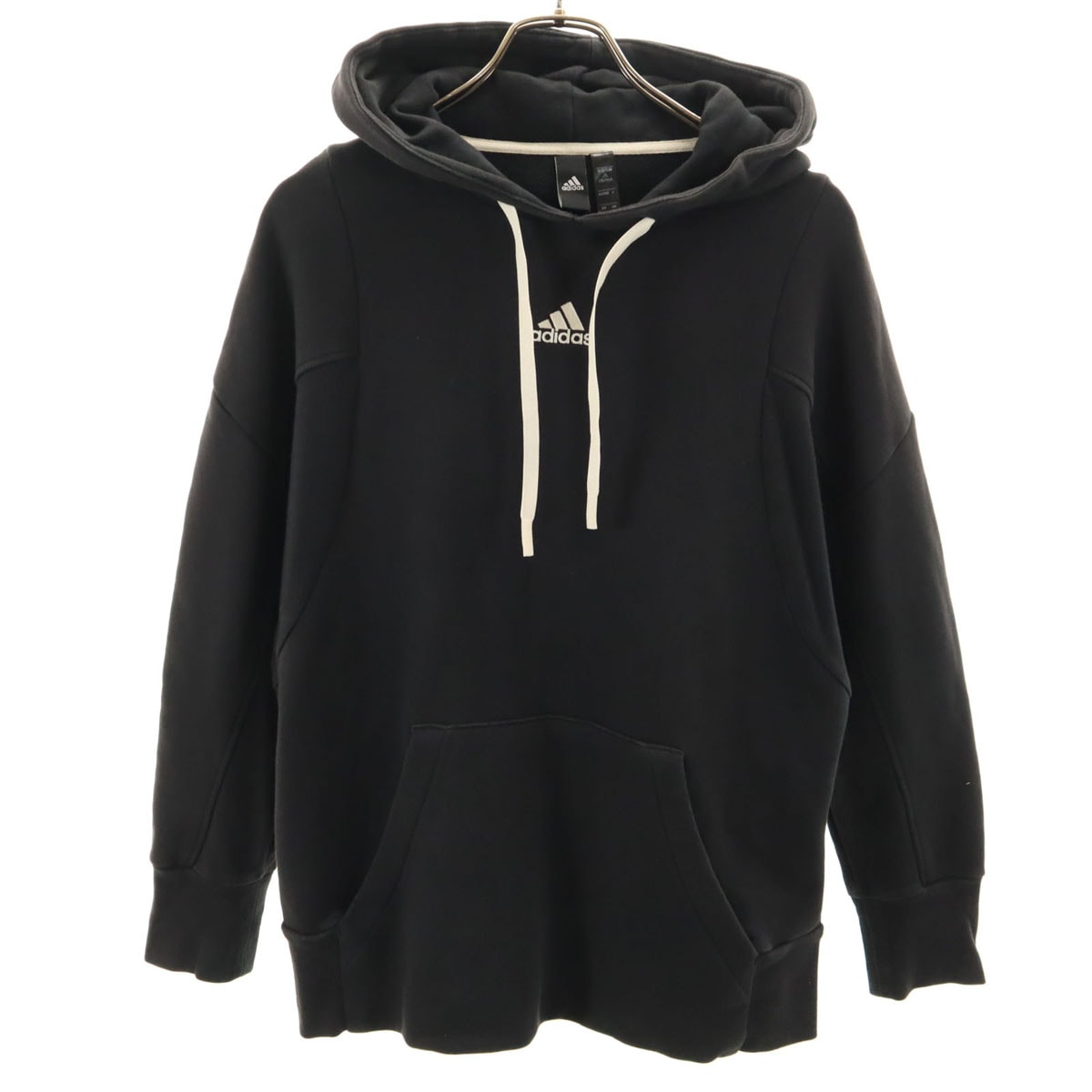 adidas アディダス 長袖 スウェットパーカー L ブラック